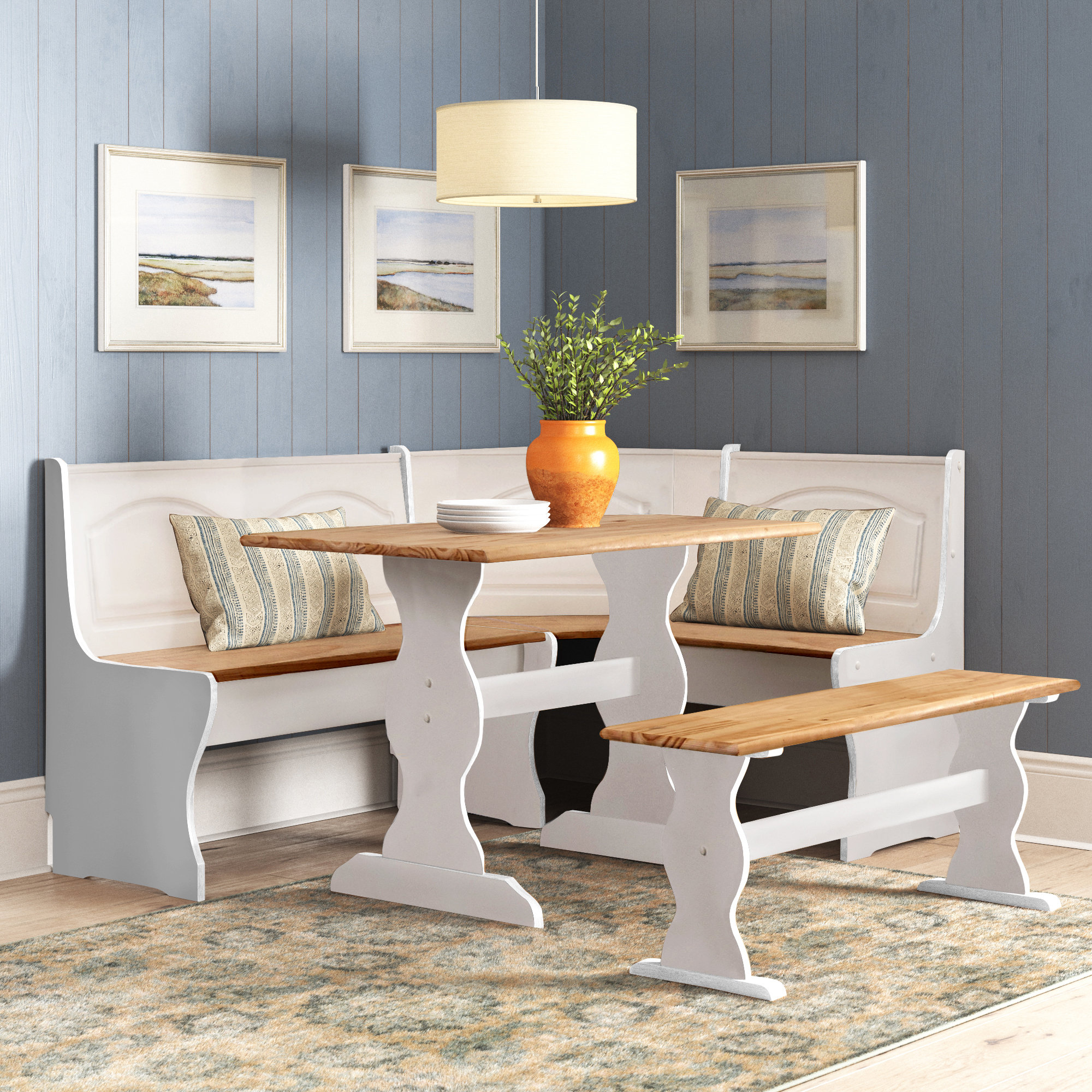 Foristell 3 piece breakfast nook dining set august grove finish discount